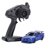 Kyosho Minute AWD Nissan Skyline GT-R R34 V.specII Nulu Metallic Blue Electric Radio Control 32629MB