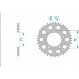 AFAM Rear Sprocket Hard Alumite 15405-45
