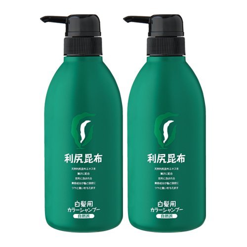 Rishiri Color Shampoo Set of 2 Large Size 500ml (Dark Brown)