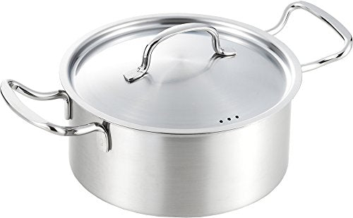 Yoshikawa Made in Japan Two-handed pan 20cm IH compatible Silver Stainless steel Gogi YJ2112