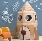 LifeRed Cardboard House, Kids, Large, Secret Base, Childrens Cardboard Playhouse, Pretend Play (Rocket)