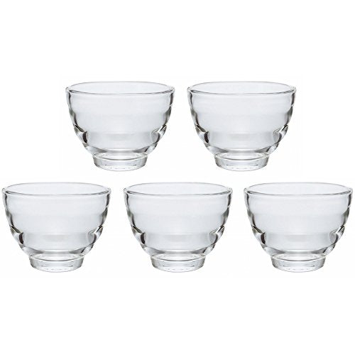HARIO HU-3012 Heat Resistant Glass Cups, Set of 5, MicrowaveOvenDishwasher Safe, 6.1 fl oz (170 ml), Made in Japan