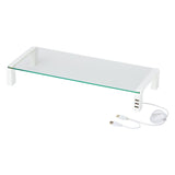 KINGJIM Desk Board, Includes USB Port, White