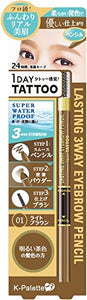 K Palette Lasting Three Way Eyebrow Pencil 01