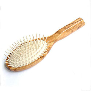 Redecker Wood Pin Brush, Oval L Size, Olive Wood