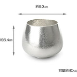 Nōsaku Hanabe Gui Only Made in Japan H5.4 cm φ6.3 cm Approximately 90 cc 100% Tin Case 501291 / Sake Cup Boar Mouth