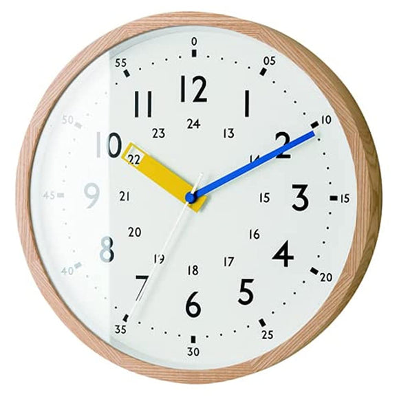 INTERFORM INC. CL-2937YE Radio Clock, Wall Clock, Storuman, Interior, Easy to View, Yellow, Educational, Children