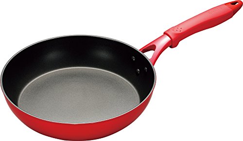 Kyocera Frying Pan 26cm IH Compatible NEW Cerafort Ceramic Coating Coating Fluorine Resin Processing Non-Stick Heat Conductive Red Kyocera CFF-26A-BRD