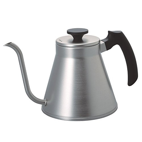 HARIO VKF-120-HSV V60 Drip Kettle, Fit, Compatible with Gas StoveIH, Practical 27.1 fl oz (800 ml), Silver, Made in Japan