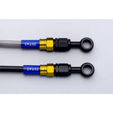 Swage LINE 04-07 GAFB317 HTRC9 Front Brake Hose Kit, Aluminum (Gold/Black) Black Smoke Hose, XG250 Tricker