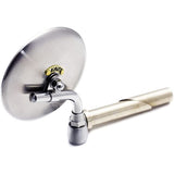 MOTOR ROCK JCMA Mirror Bar End, φ3.9 inches (100 mm), Hairline, 4. Nickel/Brass (Nickel Tag/Brass Rivet) MR-HC068H