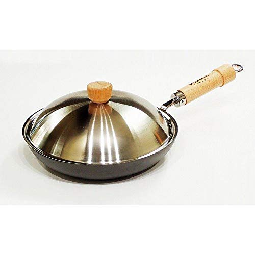 River light frying pan set silver 24cm pole JAPAN frying pan set with lid Chinese pot