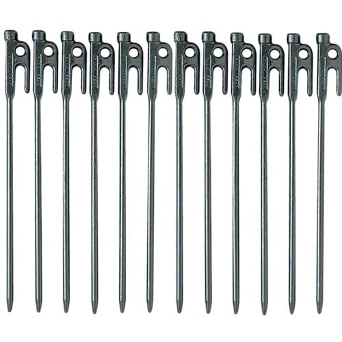 Snow Peak R-103-1 Pegs, 12 Pieces (Set of 6 x 2), Solid Stake, 11.8 inches (30 cm)