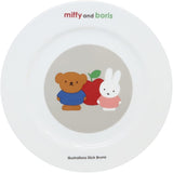 Kaneshotouki 412104 Dick Bruna Miffy and Boris Plate, 7.7 inches (19.5 cm), Made in Japan, Gray