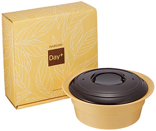 NARUMI Desktop clay pot Cook pot Yellow 1400cc Microwave oven Direct fire IH compatible 41252-33082