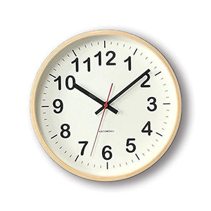 katomoku Plywood Wall Clock 2 Sweep (Continuous Second Hand) KM – 42 m 252 mm