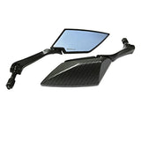KOSO-TT-BL Rearview Mirror, TT Mirror, Blue Lenses, Carbon/Black, Positive Screw, 0.3 Inch (8 mm), 0.4 INCH (10 mm)