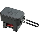 Captain Stag UH-4126 Rice Bowl, Mestin, Aluminum Square Cooker, 1 Go, With Scale, Hard Anodized, Black