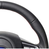REAL (Real) Steering [Levogue (VM4/VMG)/WRX STI (VAB)/WRX S4 (VAG)] All Leather [Center Mark] (Red x Black Euro Stitch) SBA-LPB-RD