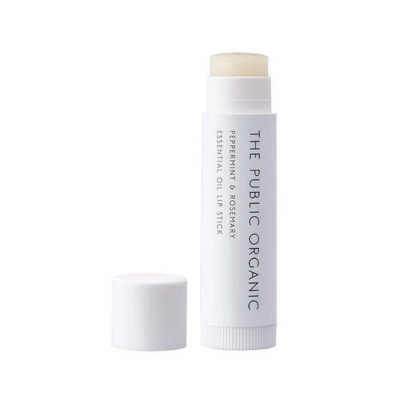 The Public Organic Moisturizing Lip [Organic Certified] 100% Naturally Derived 4g (Peppermint & Rosemary Essential Oil) Lip Balm Lipstick Made in Japan