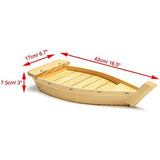 Jarhit 42x17x7.5cm Japanese Cooking Sushi Boat Sushi Tools Wood Handmade Simple Boat Sashimi Assorted Cold Cookware Bar