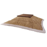 Toya KK-141BE Throw Kotatsu Futon, Square, 74.0 x 74.8 inches (190 x 190 cm), Beige