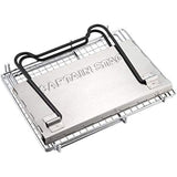 Captain Stag Barbecue Stove, Grill, Bonfire Stand, V-Shaped Smart Grill, Stainless Steel, Comes with a Storage Bag