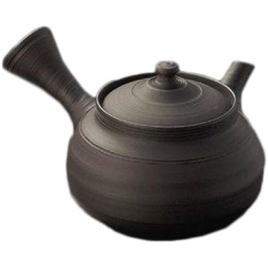 Tokoname Ware 5-109 Fuzuki No. 15 Black Mud Muscles Pulling Teapot (Tree), 9.5 fl oz (270 ml) AM-T5-109