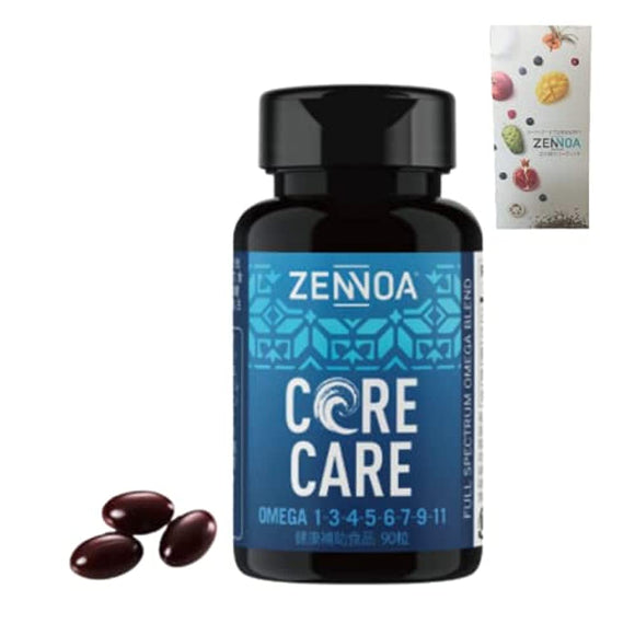 ZENNOA Core Care Omega 3, 90 Capsules, Supplement, Omega Fatty Acids, Official Brochure, Zennoa