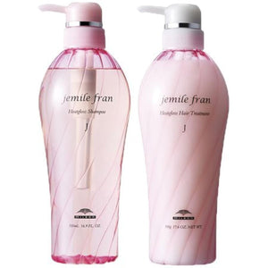 Milbon Gemile Fran Heat Gloss J Shampoo 500mL + Treatment 500g Set