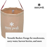 Snow Peak Camping Bucket, 9.5 x 10.5-Inch, Beige