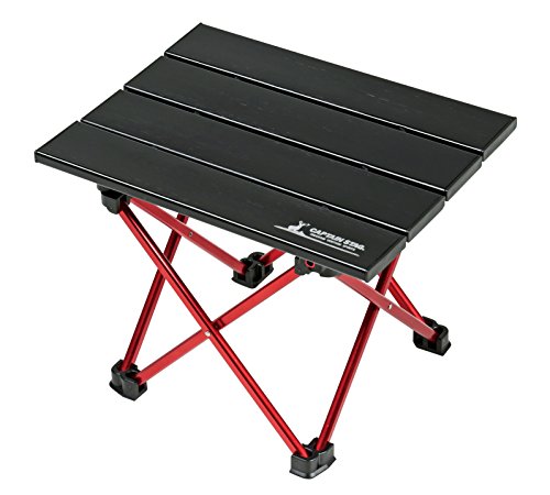 CAPTAIN STAG UC-530 Table, Aluminum Roll Table, Mini, Black, Case Included, Trekker