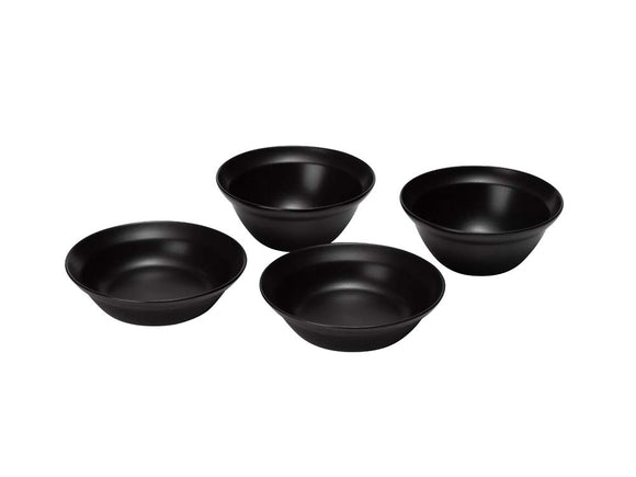 Snow Peak TW-110 Black Bowl, 5.5 x 2.4 inches (140 x 60 mm), Plate5.9 x 1.6 inches (150 x 40 mm)