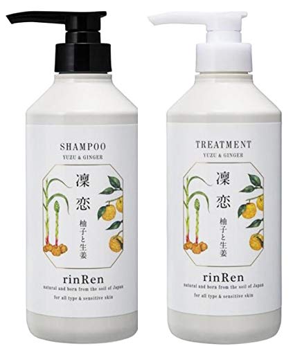 Rinren Remedial Shampoo 520ml & Treatment 520ml Yuzu & Jinsha Body Set