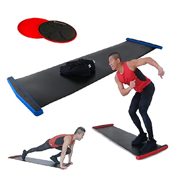 Balance One Slide Board Sliding Board EX 230cm With Slide Disc A Lower Body Enhanced Training Diet Integrated Rent Anti -Slip and Board (230cm)