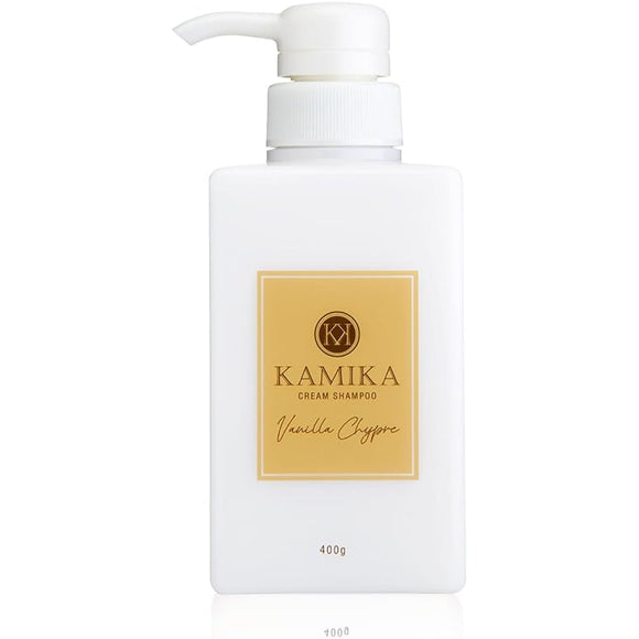 KAMIKA Cream Shampoo Limited Edition Vanilla Chypre Scent [Black Hair, Shiny Hair, Gray Hair Care All-in-one Paraben Free] (1 bottle)