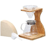 HARIO VSS-1206-OV V60 Olive Wood Stand Set