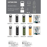 Captain Stag Sports Bottle, Water Bottle, Direct Drinking, Double Stainless Bottle, Vacuum Insulated, Thermal, Cold, HD Carabiner Bottle