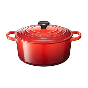 Le Creuset Casting Enamel Pot Signature Cocotte Rondo 20cm Cherry Red Gas IH Oven Compatible Japan Regular Sale