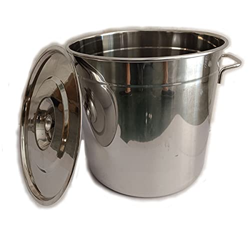 Commercial use pot 13.8 inches (35 cm), 9.8 gal (31 L), stainless steel