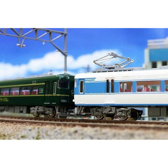 Green Max 50721 N Gauge Kintetsu 15400 Series and 15200 Series Head Car 6-Car Construction Set, Powered Railway Model, Train