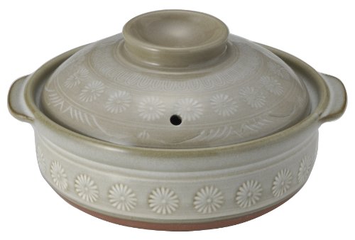 Banko ware Ginmine Hana Mishima clay pot (deep pot) No. 6 for 1 person 52001