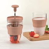 HARIO HDJ-L-SPR Fruit Smoothie Maker, Capacity: Approx. 10.1 fl oz (300 ml), Smoky Pink, Made in Japan