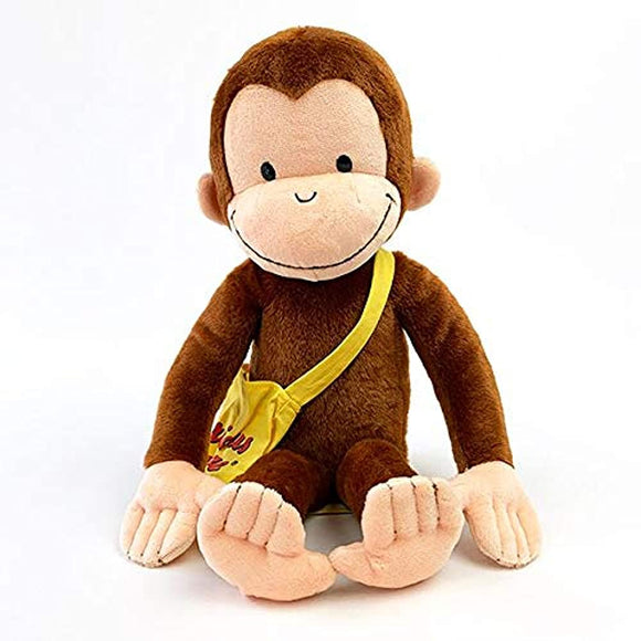 Curious George Classic George Plush Toy, Size L, Seat Height 11.8 inches (30 cm)