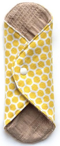 Hanafu organic cotton warming cloth M size (approx. 15 x approx. 15 cm) honey pattern