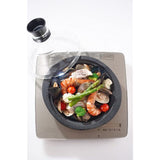 hariogurasu Lid and Glass tazin Pan Ceramic Induction Microwave for TNI – 200PW Peach White 5735ai