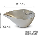 Nojaku Single Mouth - Small, Made in Japan, H 2.1 inches (5.4 cm), W 5.3 inches (13.3 cm), D 2.9 inches (7.3 cm), Approx. 5.1 fl oz (150 cc), Case Included, 100% Tin 501220/Container Sake Cup