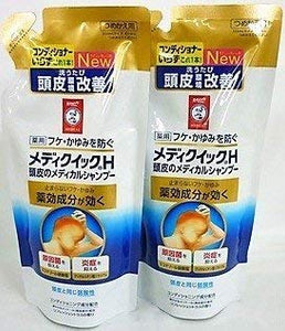 <Value 2 pack> Mediquick H medical shampoo for scalp refill 280ml x 2