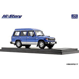 Hi Story HS341BL 1/43 Mitsubishi PAJERO ESTATE WAGON XL (1988) Malaka Blue/Grace Silver Finished Product