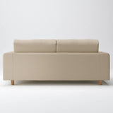 Muji 82585292 Cover, Beige, Cotton Linen Basketweave Sofa Body, 2.5 Seater, Urethane, For Pocket Coils